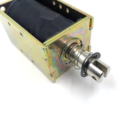 1U578 DC 12V 24V Solénoïde linéaire puissant à cadre ouvert, push-pull, avec course de 10 mm